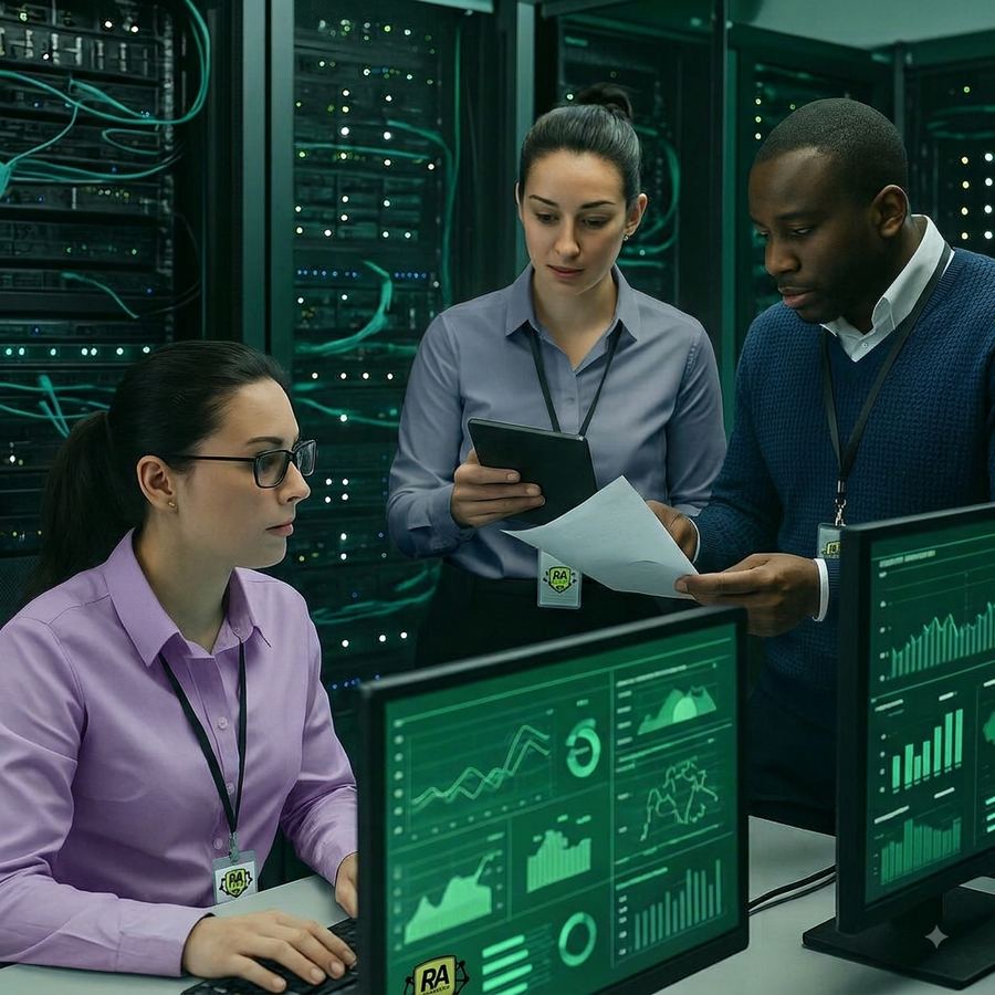 Equipe da R.A Informática atendendo clientes de TI em Cornélio Procópio